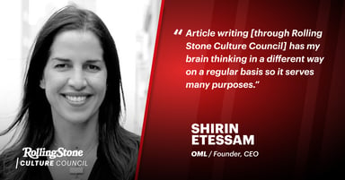 Rolling Stone Culture Council Member Shirin Etessam