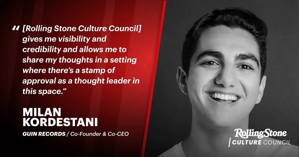Rolling Stone Culture Council Gives Milan Kordestani Stamp of Approval as Thought Leader