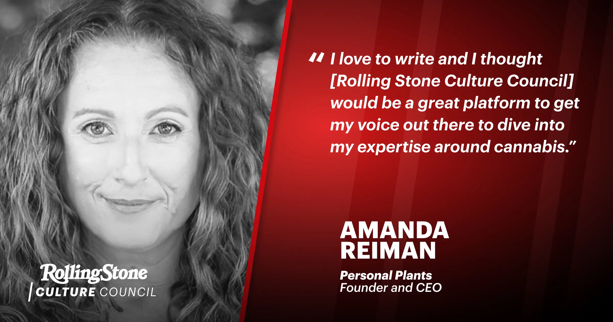 Rolling Stone Publishing Helps Amanda Reiman Share Her Cannabis Expertise